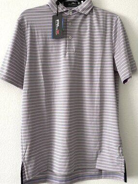 RLX Ralph Lauren Men's Performance Striped Golf Polo Shirt Size S NWT